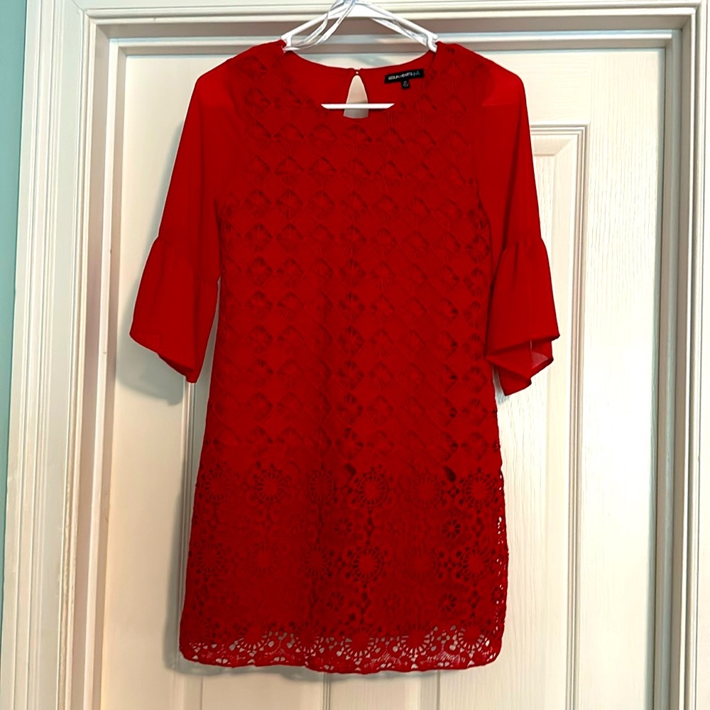 Red pattered dress for kids